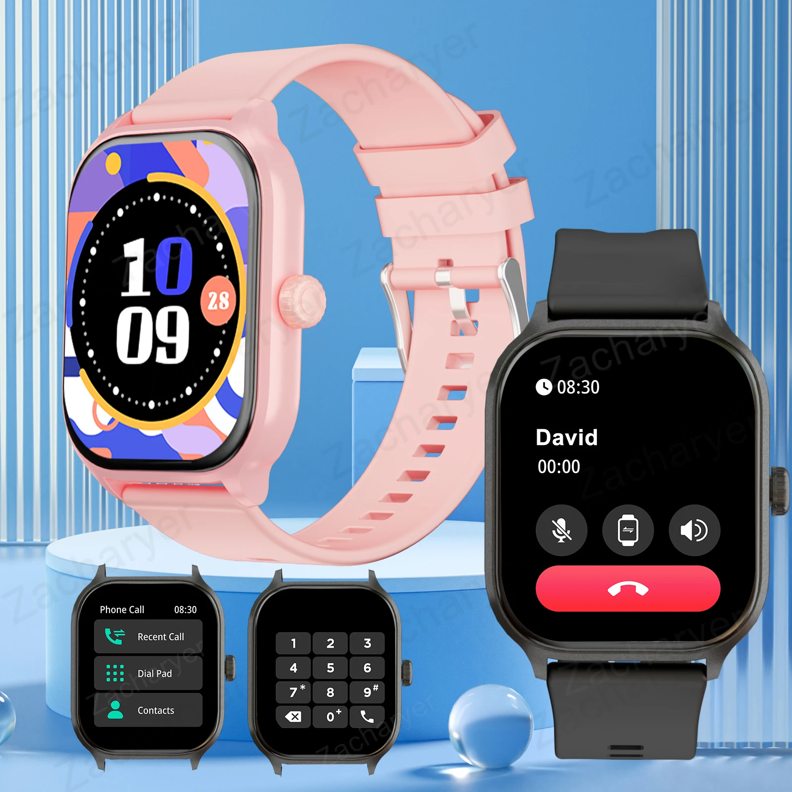 New full touch screen smart watch, multifunctional smart sports watch, can answer and make calls, and has message reminders