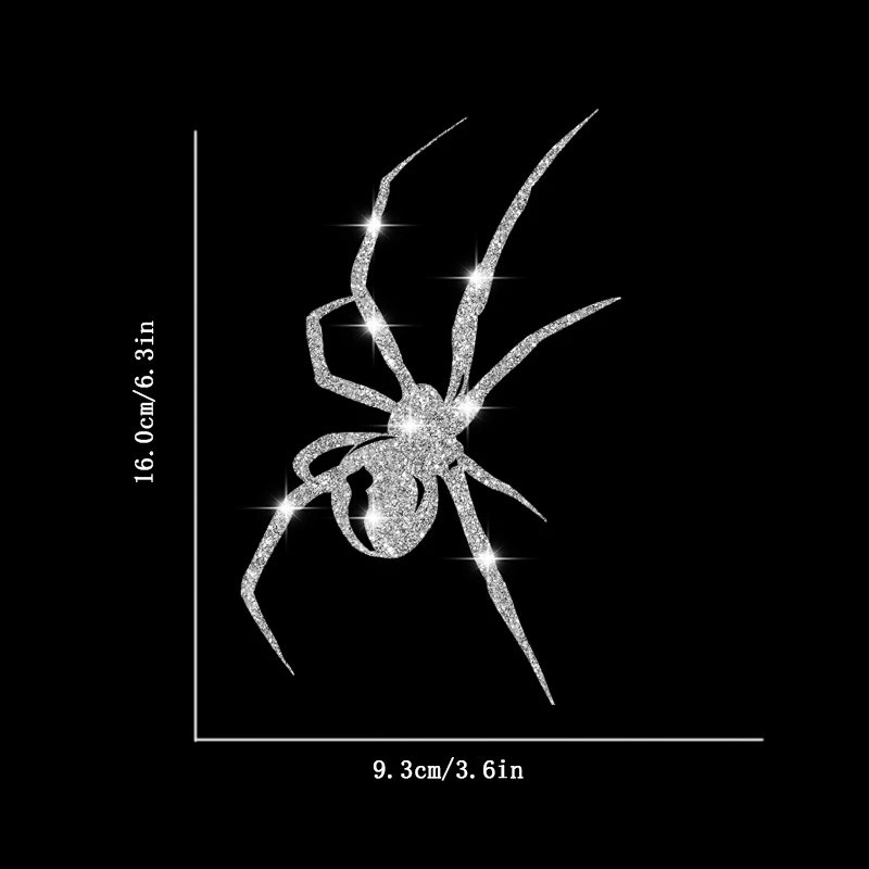 Shiny Spider Stickers, Sparkling Glitter Decals, Wall Sticker, Doors Sticker, Car Sticker, Car Window Decoration, Vinyl Sticker