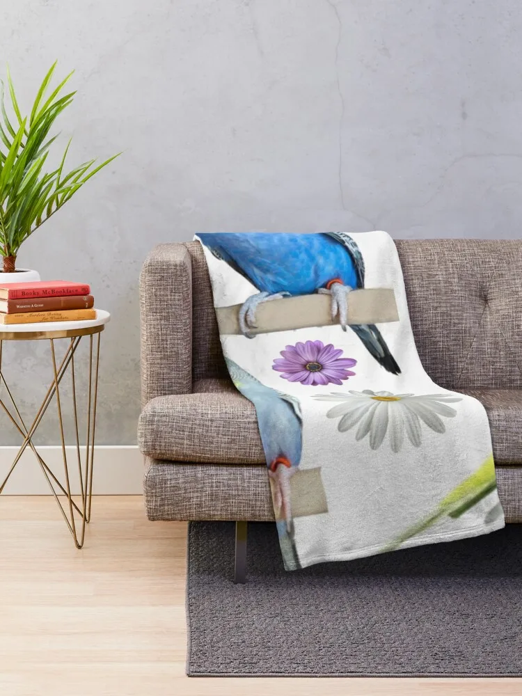 Budgies the beatiful pets. For parakeet lovers Throw Blanket Blankets For Sofas Thermal Luxury Designer Flannel Fabric Blankets