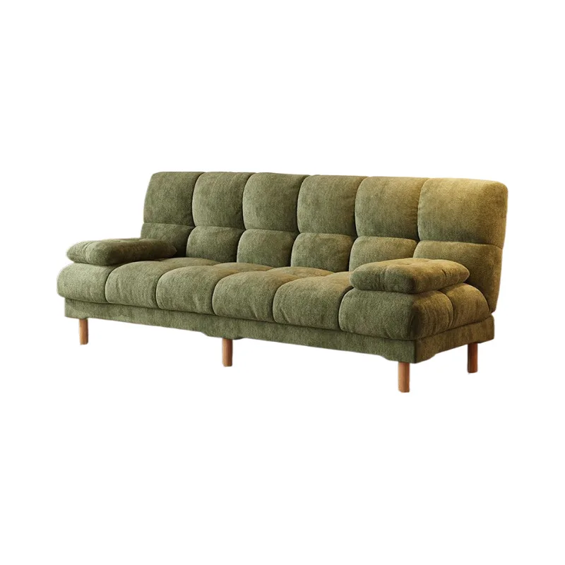 Foldable sofa bed integrated dual-purpose new cream wind small apartment living room rental house household chenille sofa