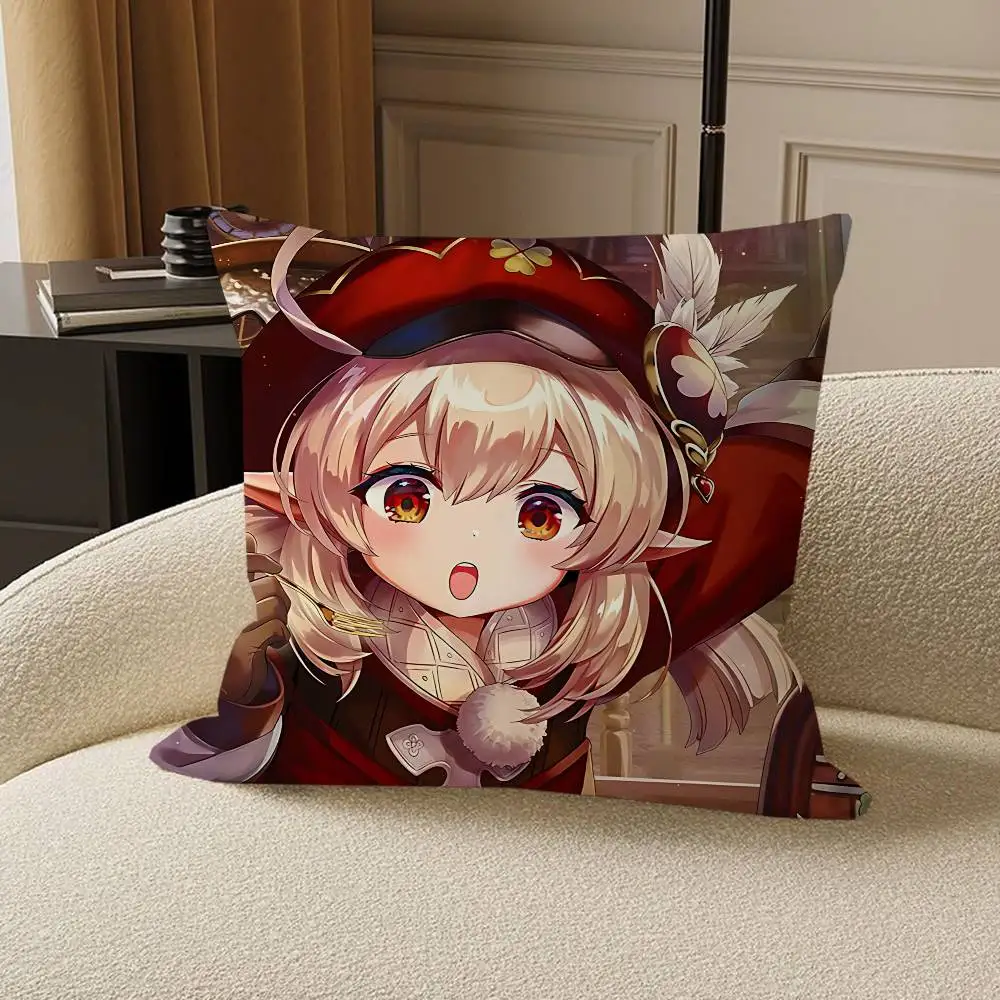 لعبة K-Klee صورة شخصية نص وسائد زخرفية منزلية هدايا منزلية مقاس 45 × 45 سم