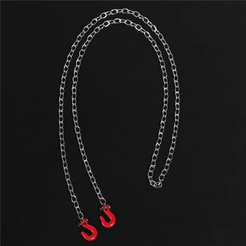 AS96-6X 1:10 accesorios trepador de control remoto cadena de remolque con gancho de remolque para Axial SCX10 90046 TAMIYA CC01 RC4WD D90 D110 TF2