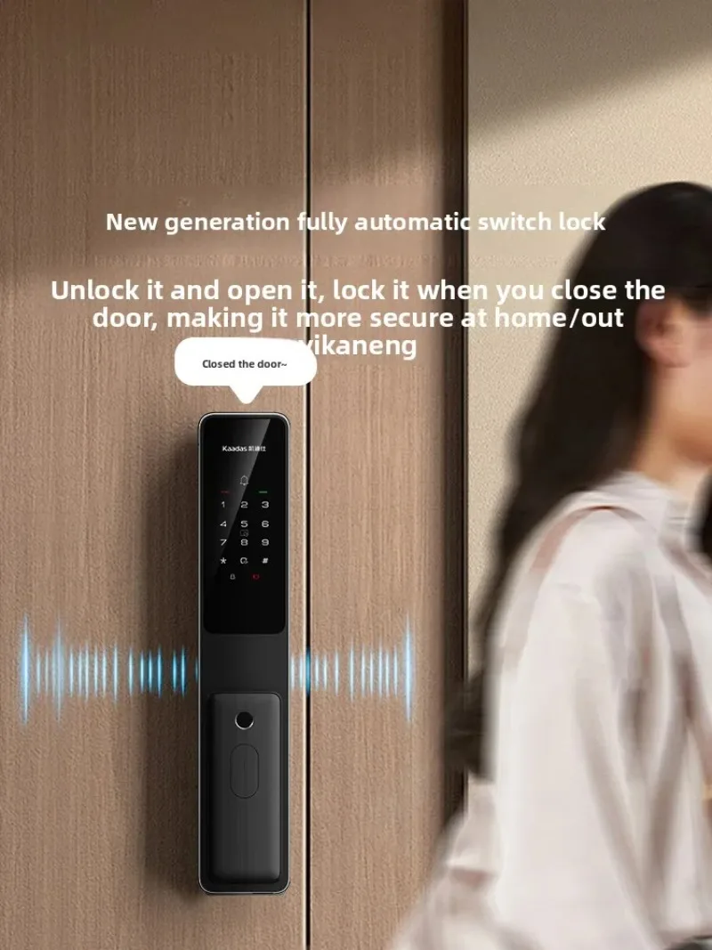 C19- Smart Door Lock, Automatic Password Lock AI Fingerprint Electronic Lock, Home Smart Lock