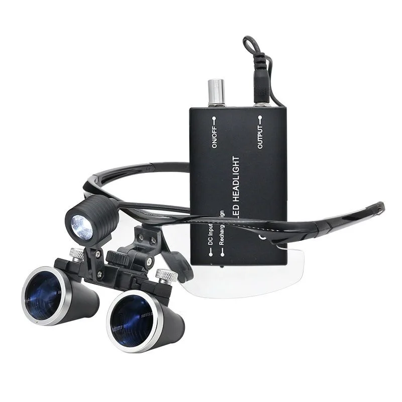 2.5X 3.5X Dental Loupes Dentist Binoculars Medical Operation Magnifying Glasses Lupa with Head Light Surgery Surgical Magnifier