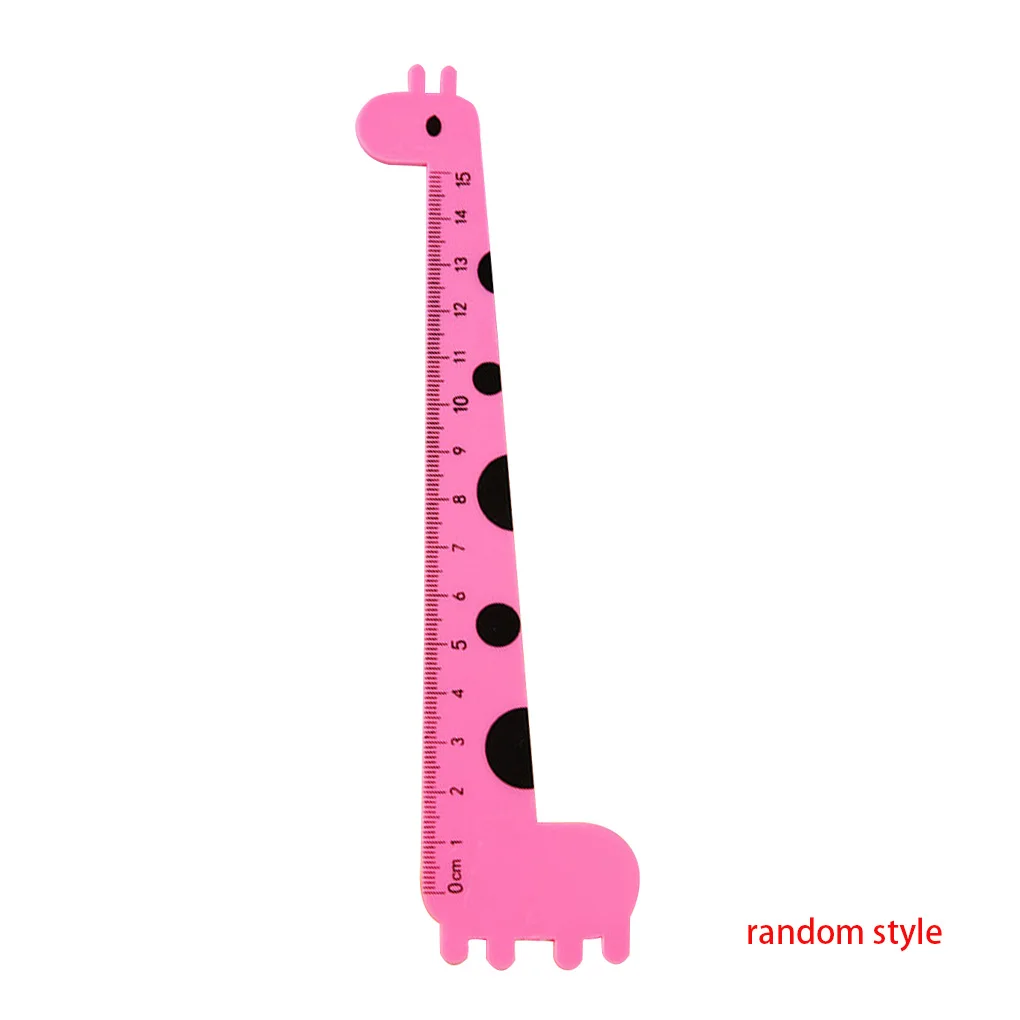 Elephant Alpaca Giraffe Student Plastic Ruler Painting Drawing Cartoon Animal Straight Ruler