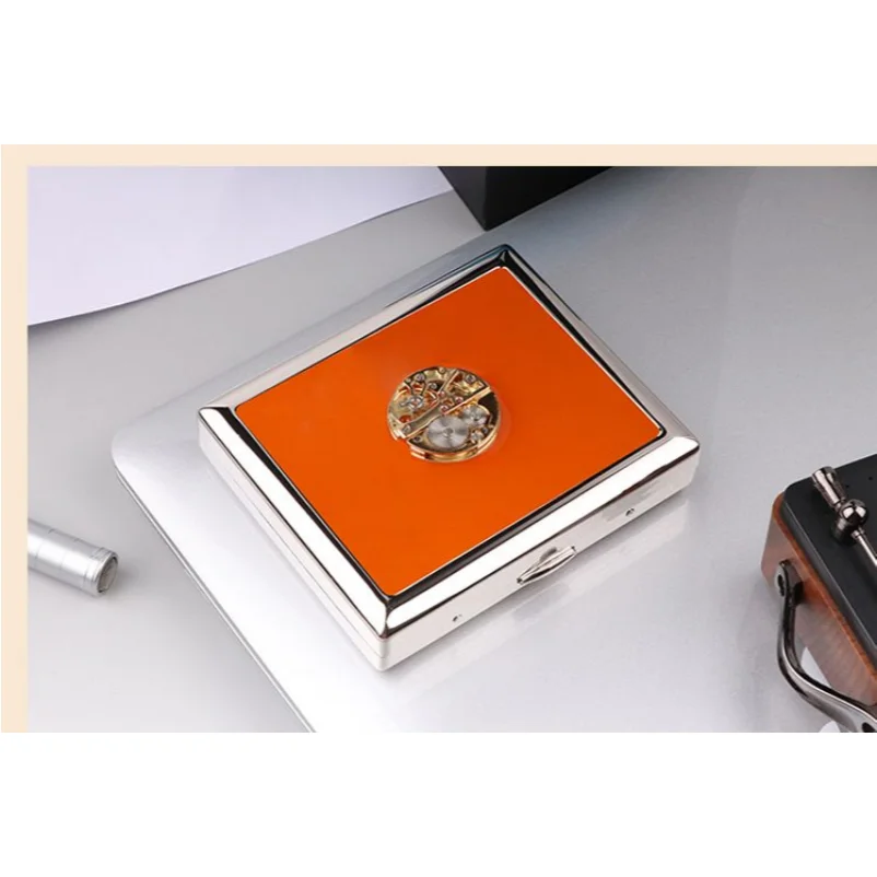 

Mechanic Style Thick Smoking Cigarette Box Case With 20 Pack Men Women Creative European American Personalized Storage Box