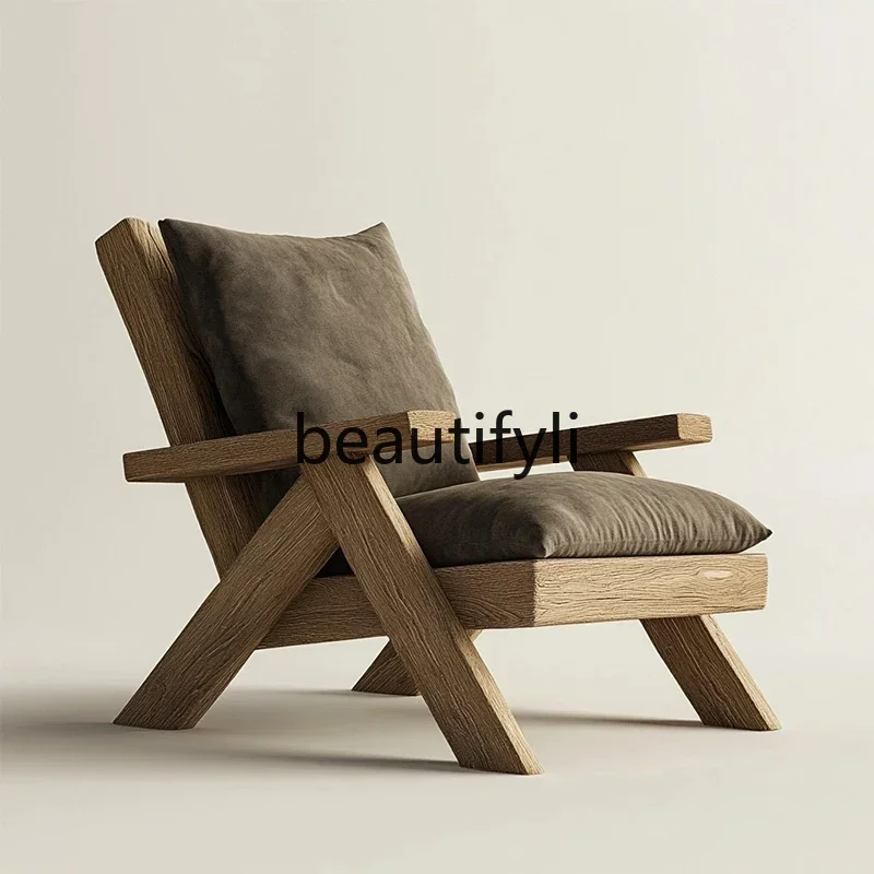 CQY Solid wood antique hotel living room dining room reception chair leisure single sofa chair