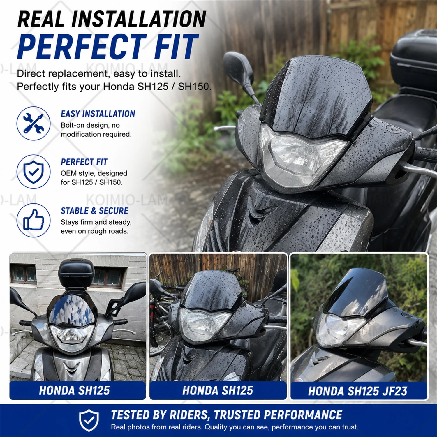 Fit for Honda SH125 2009 - 2012 SH150 Motorcycle Windshield Windscreen Screen SH12i SH150i 2010 2011