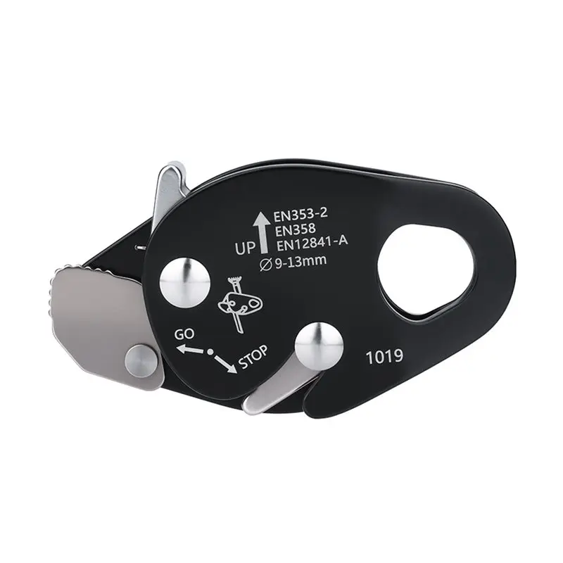 ABHS-Climbing Ascender Fall Protection Rope Grab Belay Device Gear Self-Locking For Rock Tree Climbing Arborist Caving Rescue