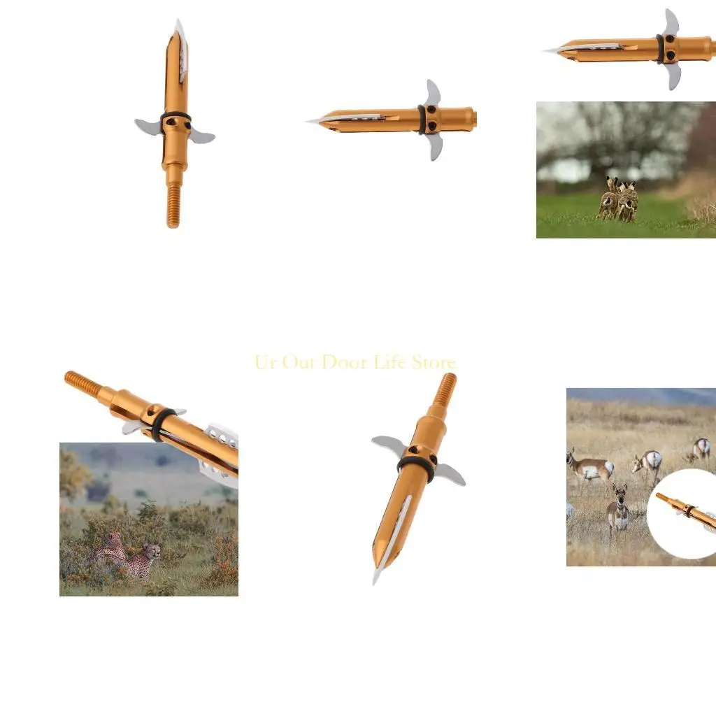 

77UF 1 Piece 100 Grain 2 Expandable Point Broadheads Heads