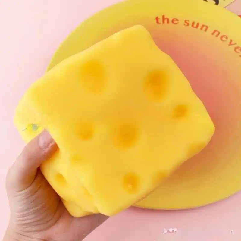 5/7/11CM Riesiges Käse-Quetschspielzeug Extra Große Größe Käse-Squishy Fidget Toys Langsam Rückfedernder Formbarer Entspannungsball Geschenke für Erwachsene