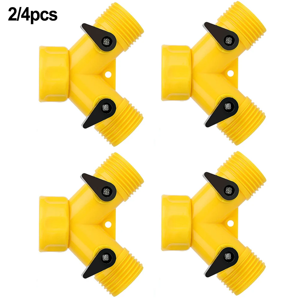 Adaptor Hose Connector Double 2-Way Tap Equipment Garden Plastic Water Hose Splitter Widely Use Y Valve New Practical