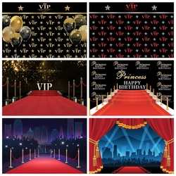 Hollywood Star Red Carpet Photography Backdrop Vip Stage Lighting Prom Wedding Birthday Party Family Portrait Photo Background