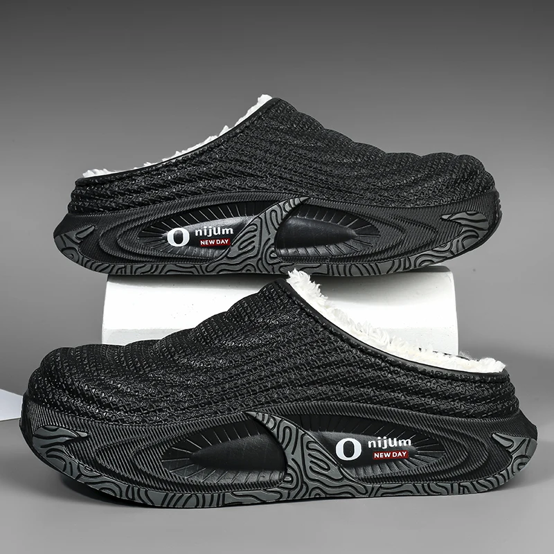 Winter Shoes Resistant Comfortable Gift High Quality Brand Men Casual Work Hiking Non Slip Luxury Padded House Cotton Slippers