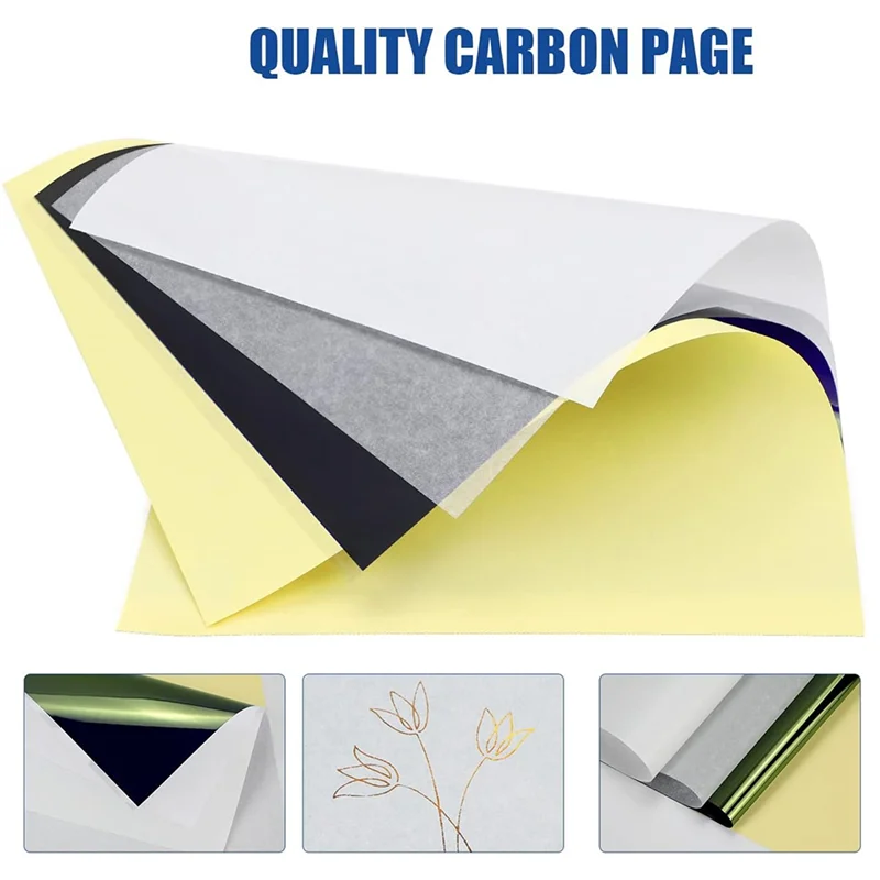

J1UL1N Tattoo Stencil Paper 40 Sheets Transfer Paper Thermal Stencil Paper A4 Size Stencil Paper For Tattooing Printer