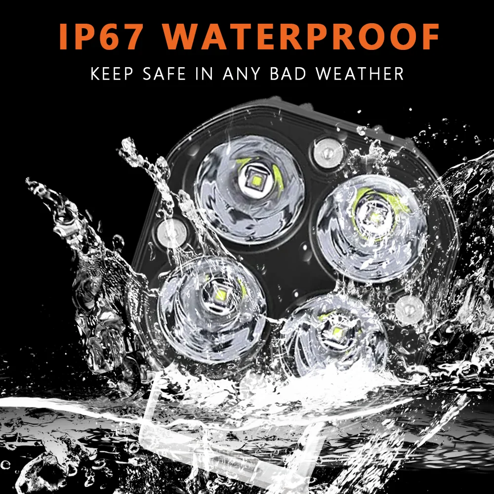 3 Zoll LED-Arbeitsscheinwerfer 12V 24V Pod-Leuchten Scheinwerfer für Motorräder Flutlicht-LED-Leiste Nebelscheinwerfer für Auto LKW 4x4 Offroad ATV – Detail 4