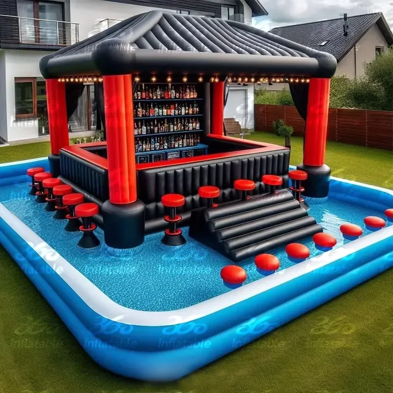 2026 360 Inflatable Customized Family Backyard Pool Bar with Tent Factory Advertising Inflatables