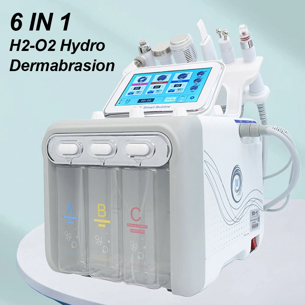 New Water Oxygen Hydro Dermabrasion Machine Facial RF Lifting H2O2 Small Bubble Deep Cleansing Aqua Peeling Device For Salon Use