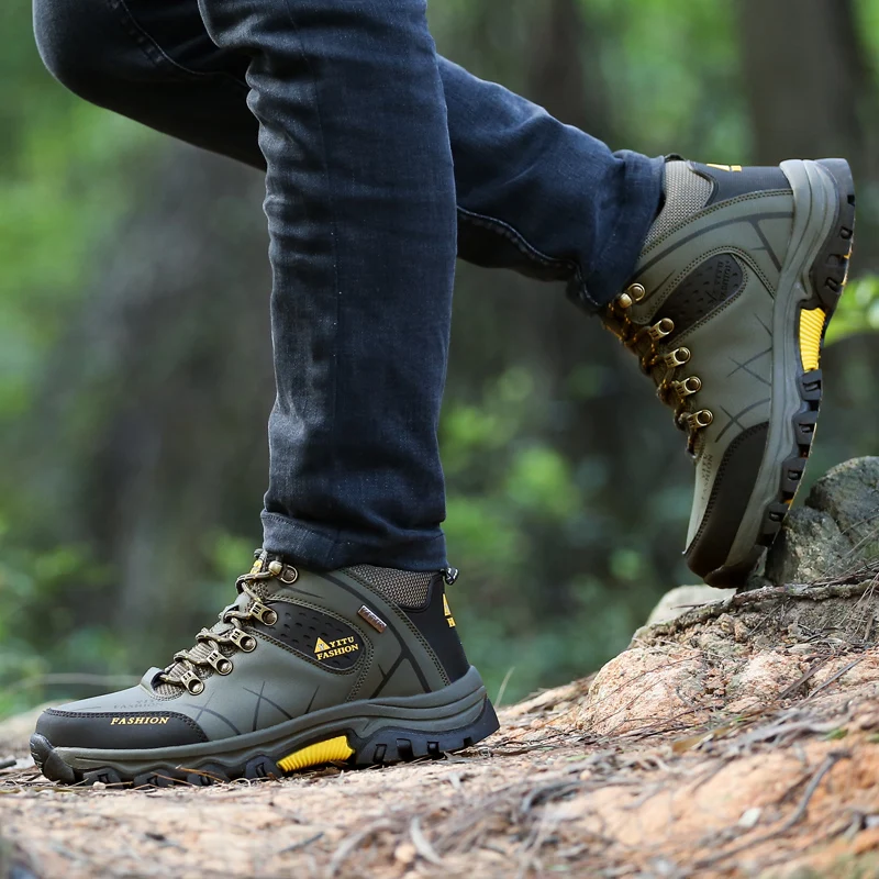 Heren Outdoor Trekking Toerisme Schoen Wandelschoenen Waterdicht Slijtvast Sport Kamperen Klimschoenen Vissen Jachtlaarzen