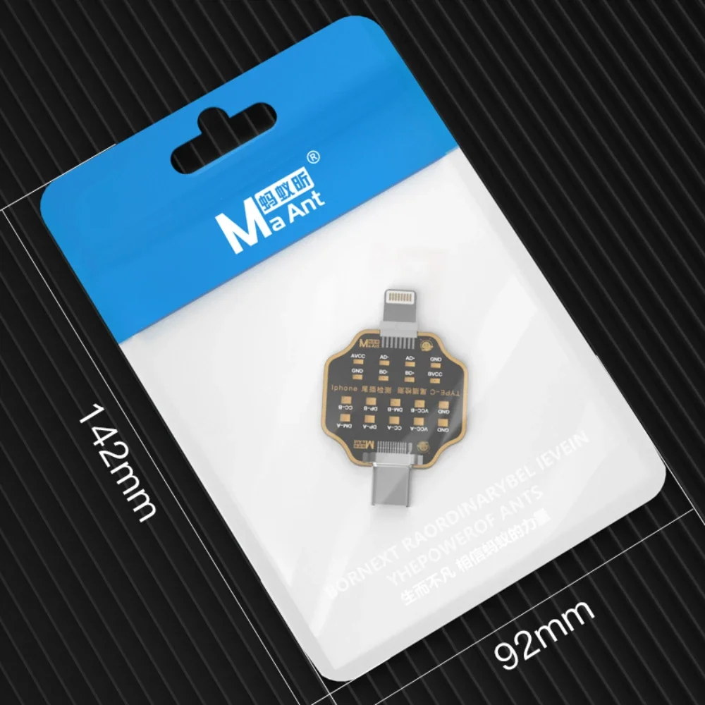 MaAnt TAIL-placa de prueba rápida de batería flexible para IPhone, Android, fuente de alimentación de batería tipo C, herramienta de detección de fallos de carga