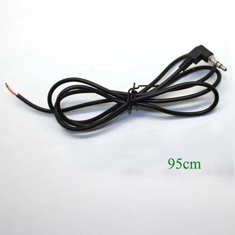 Cltgxdd 1Piece 3.5MM Earphones With 90 Degree Elbow Three Section 3-wire Plug And Wire Need To Be Soldered 50/95CM Headset