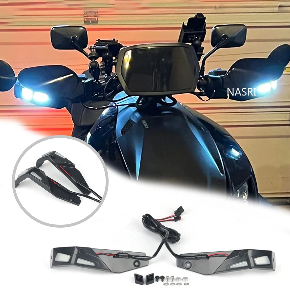 

Motorcycle Accessories LED Lights Handguard Handlebar Protector Kit With Lamps For Can-Am Ryker 600 900 Sport Rally All Models