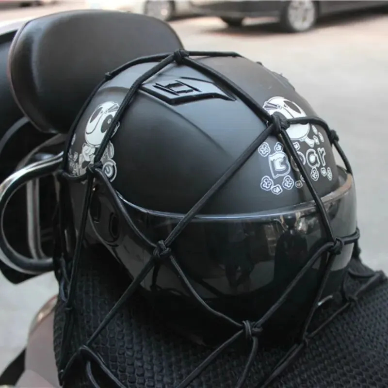1pc Motorcycle Luggage Net Bike 6 Hooks Hold down Fuel Tank Luggage Mesh Web Bungee Black Motorcycle Bike Tank Car Styling image 3