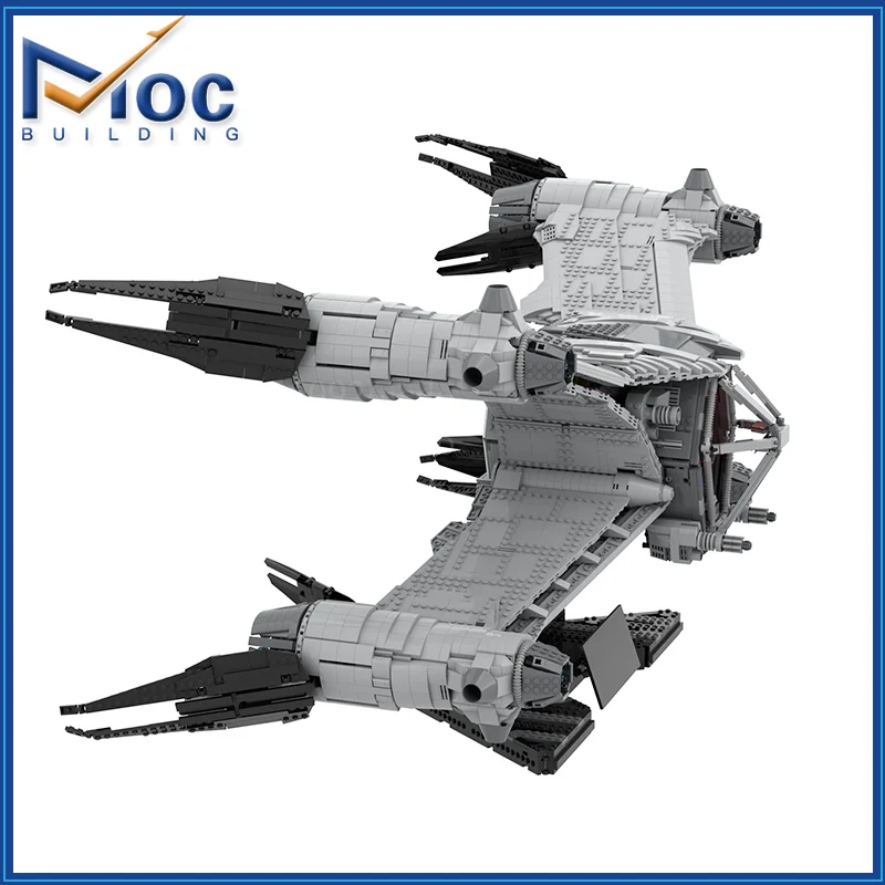 MOC Building Block SA-23E Aurora Starfury Science Fiction Aircraft Technology Bricks DIY Assembled Model Toy Holiday Gifts