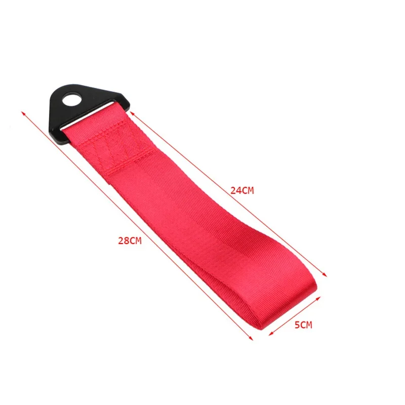 Universal 2T Nylon Car Tow Strap High‑Strength Racing Towing Hook Rope For Front Rear Bumper Exterior Styling Accessories