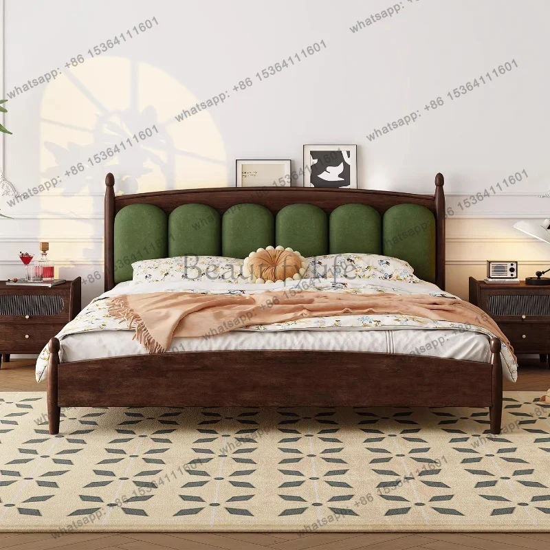 FG European Simple Bed Bedroom Double Children Storage Luxury Design Bed Sleeping Headboards Letto Matrimoniale Unique Furniture