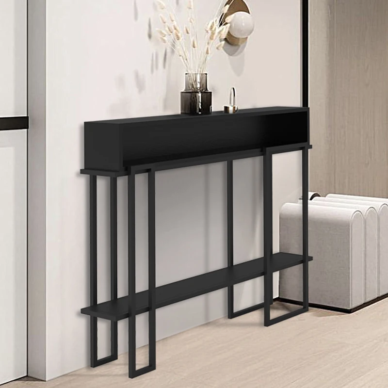 

Modern simple entrance table, creative long side table, entrance corridor, decorative entrance table, wrought iron narrow shelf
