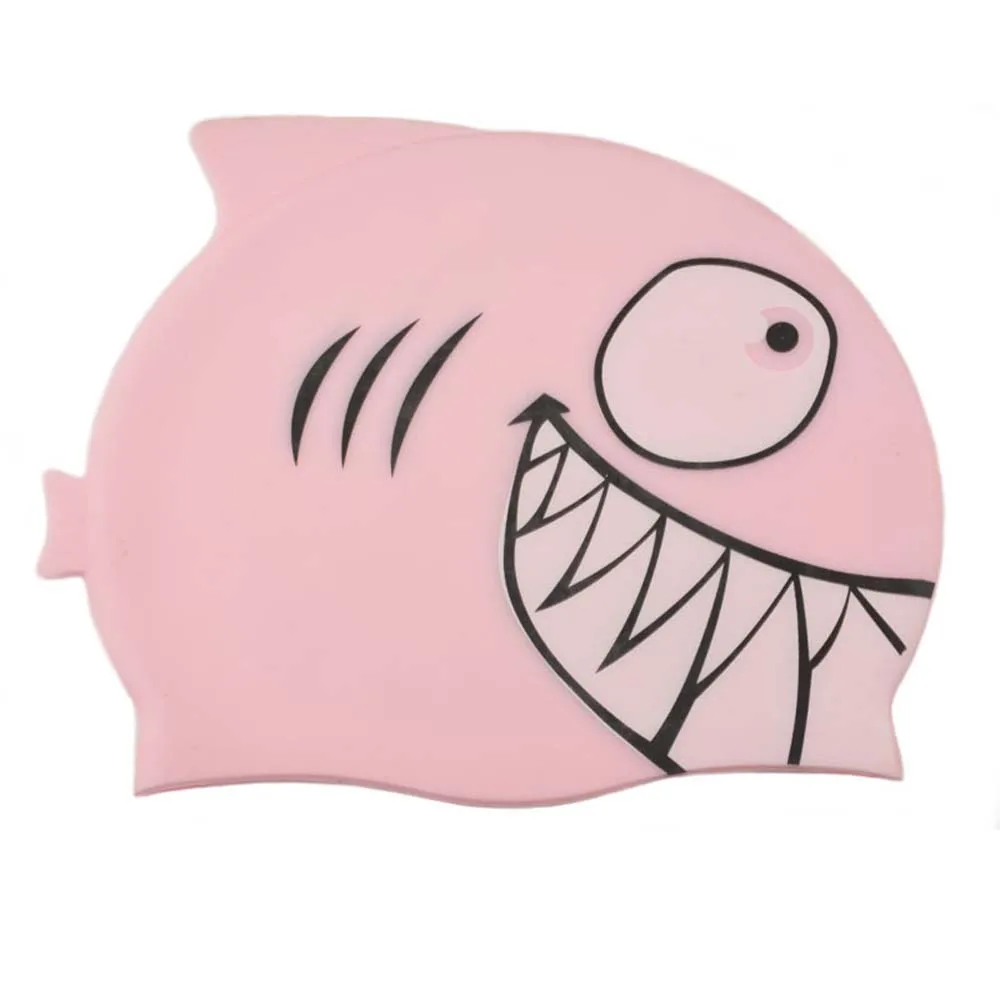 

Cute Sports Swim Equipment Turban Waterproof Children Kids Swim Pool Hat Ear Protect Shark Swimming Caps Diving Hat