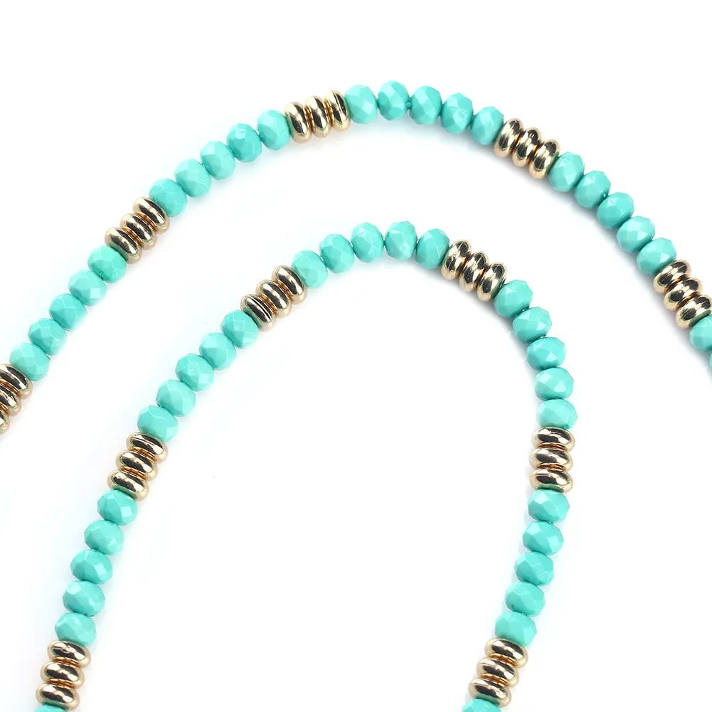Fashion Green Badge Lanyards with ID Holder Keychain Holder Necklace Lanyards Beads Lanyards for Women Girl