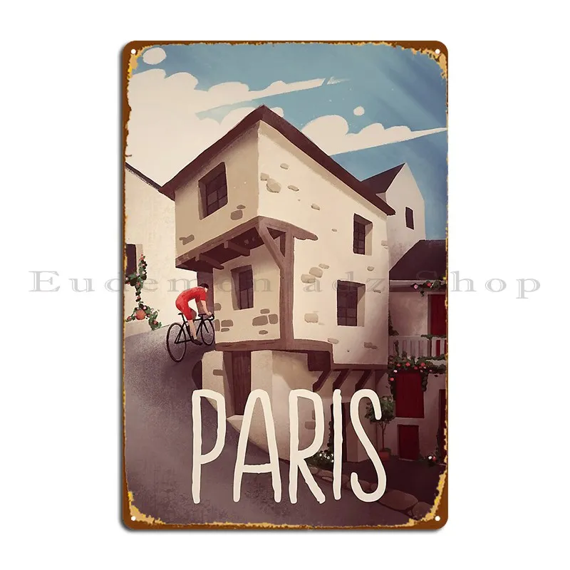 paris cyling poster Metal Sign Designing Wall Decor Personalized Design Party Tin Sign Poster