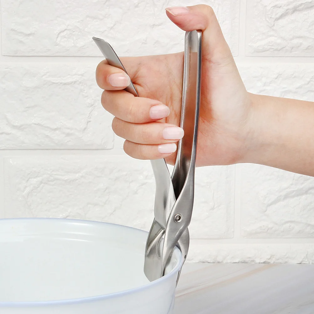 

Anti Scalding Bowl Clip Hot Plate Gripper Kitchen Tool Stainless Steel Pots Dish Clamp Tongs Microwave Oven Air Fryer Boiling