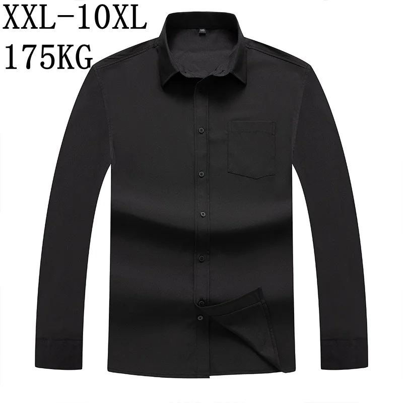 

10XL 8XL 7XL 2024 New Business Oversize Mens Shirt Long Sleeve Formal Loose Shirts For Men Brand Clothes Casual camisa masculina