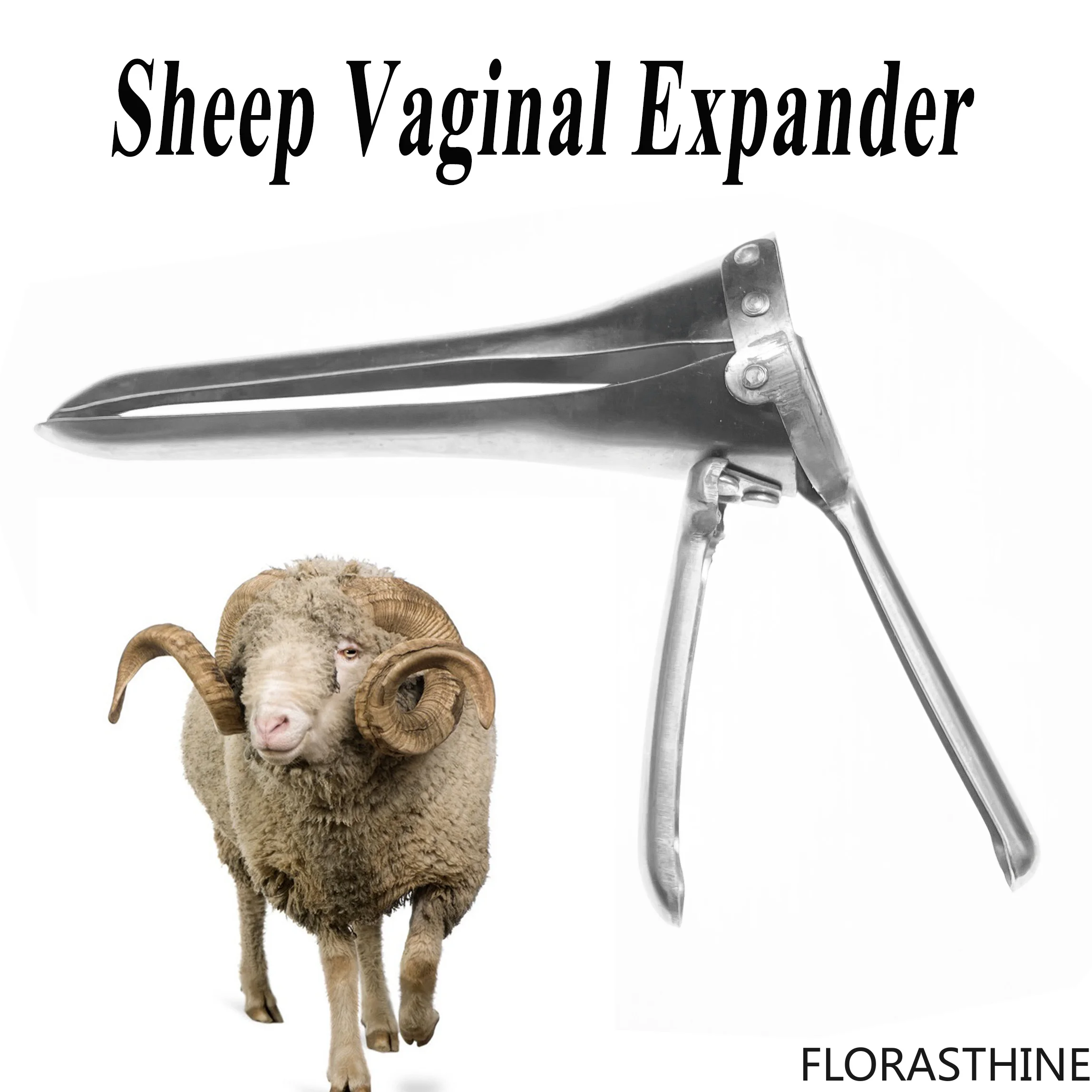 1PCS Sheep Goat Vagina Ewe Opener Expander Carbon Steel Artificial Examine Insemination Uterus Tools Farming Animal Veterinary