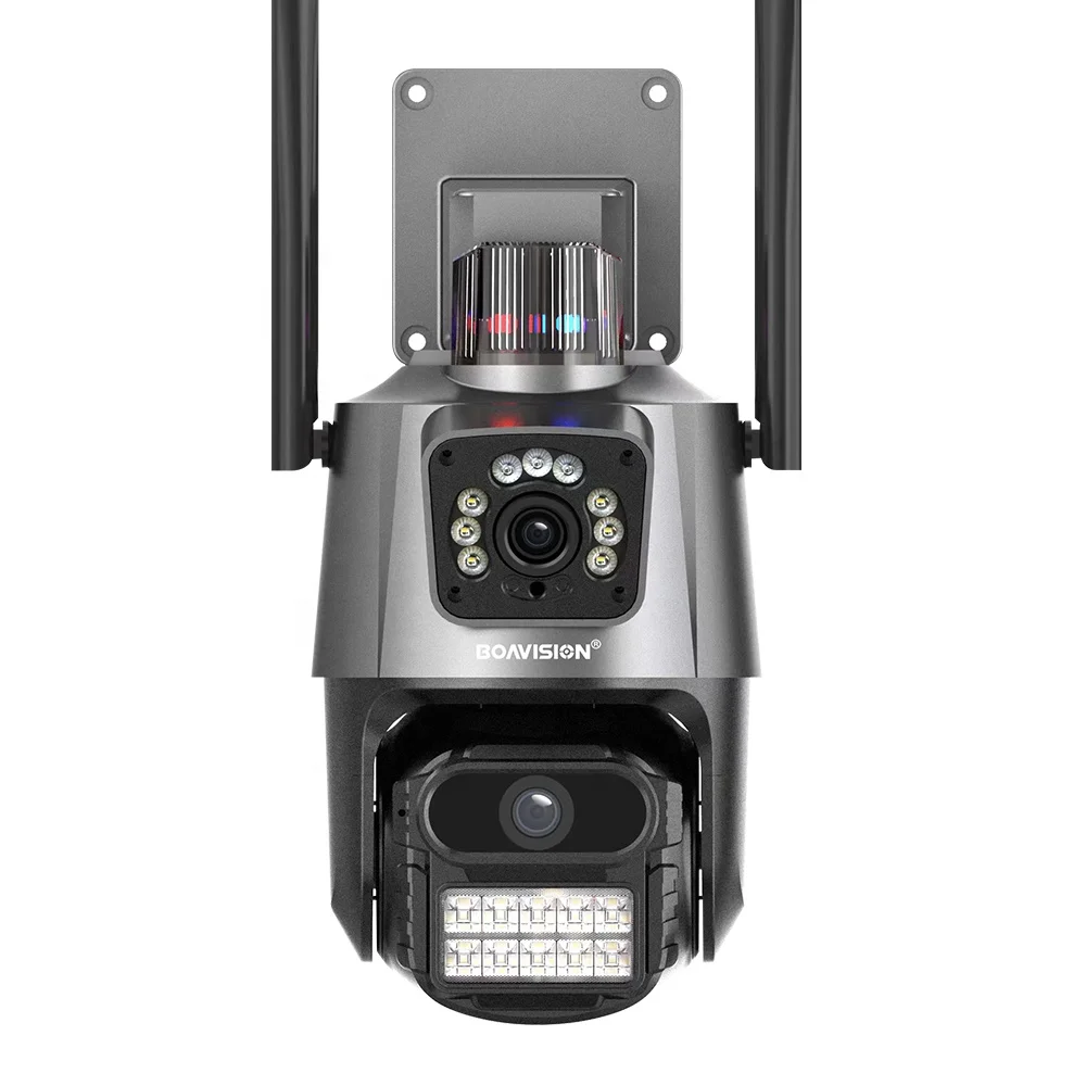 Dual Lens IP Camera With Dual Screen Color Night Vision Outdoor 4MP Security IP Camera CCTV Surveillance Camera ICSEE