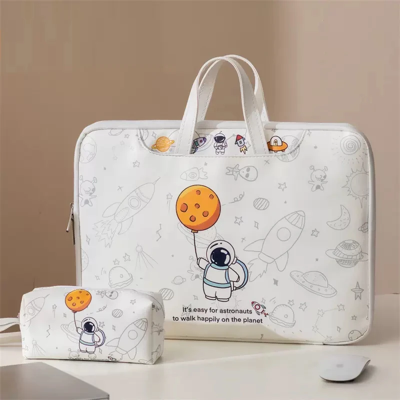 

2024 New laptop bag 14-17 inch male and female students fashion computer bag astronaut original design handbags for women