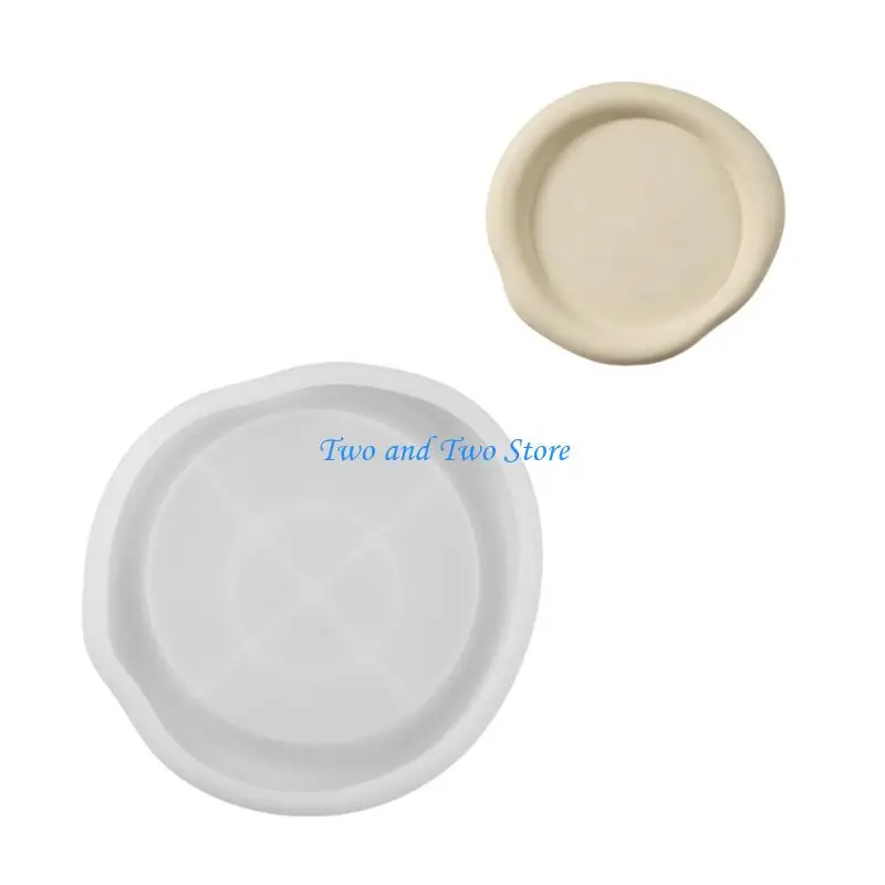 HX6F Irregular Round Silicone Storage Tray Mold For Epoxy Resin Plaster Cement DIY Jewelry Storage Dish