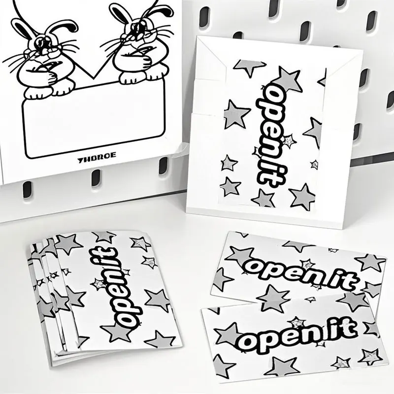 Original simple packaging sealing sticker unboxing tips Creative star y2k affordable sticker decoration