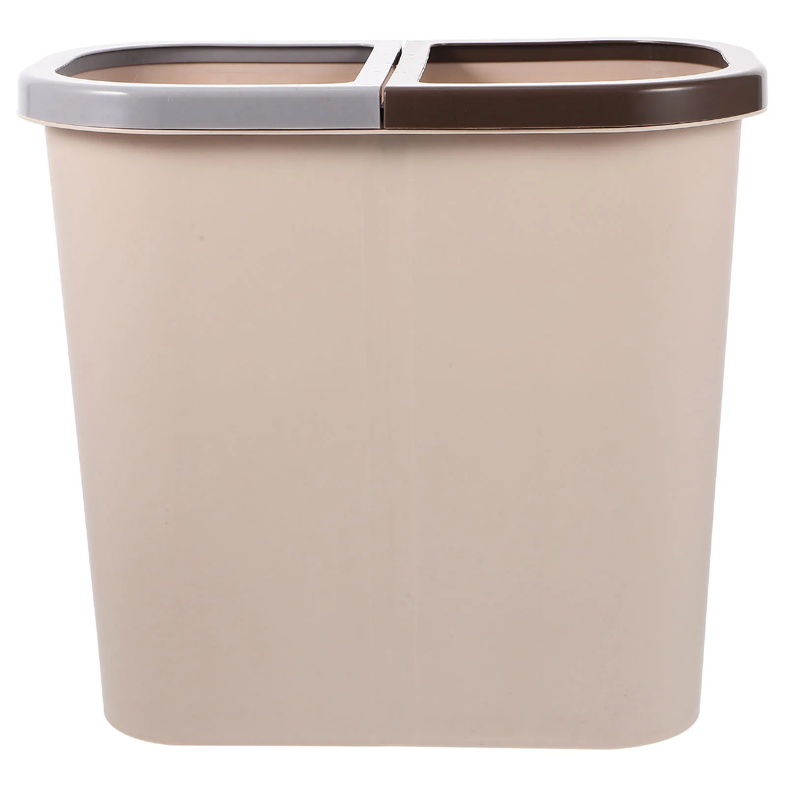 

Rubbish Bin Dual Compartment Kitchen Waste Bin Trash Can Classified Trash Can Dry and Wet Classified Trash Can for Bathroom