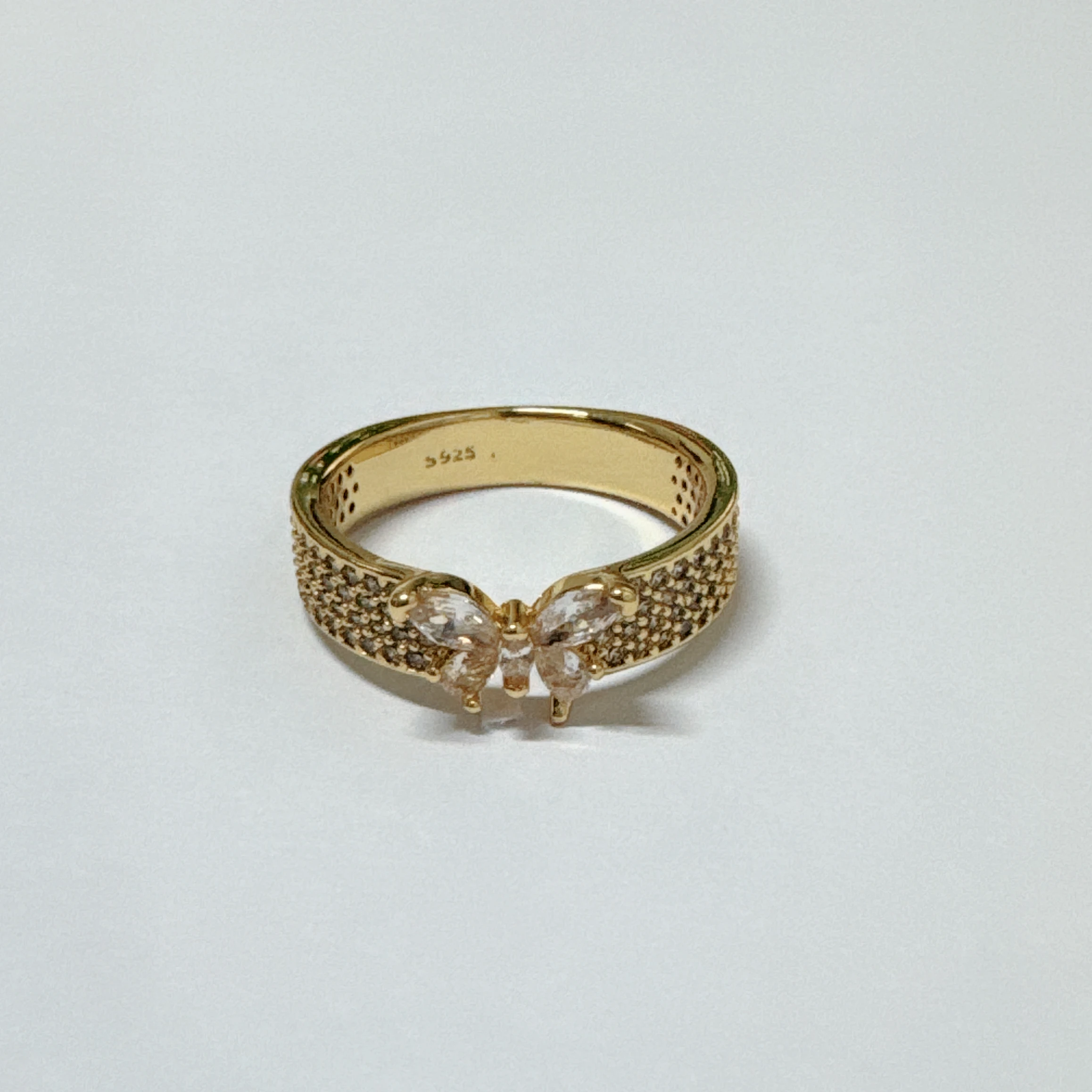 New Original 925 Silver rose infinite love golden ring accessories Fit Wedding party Women Jewelry Shining blue zircon Ring Gift