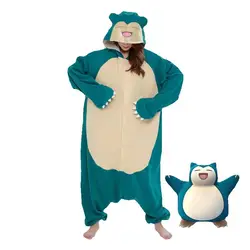 Onesie Snorlax Cosplay Costume Christmas Pajamas Fleece Women One-Piece Kigurumi Full Body Pijama Anime Whole Clothes