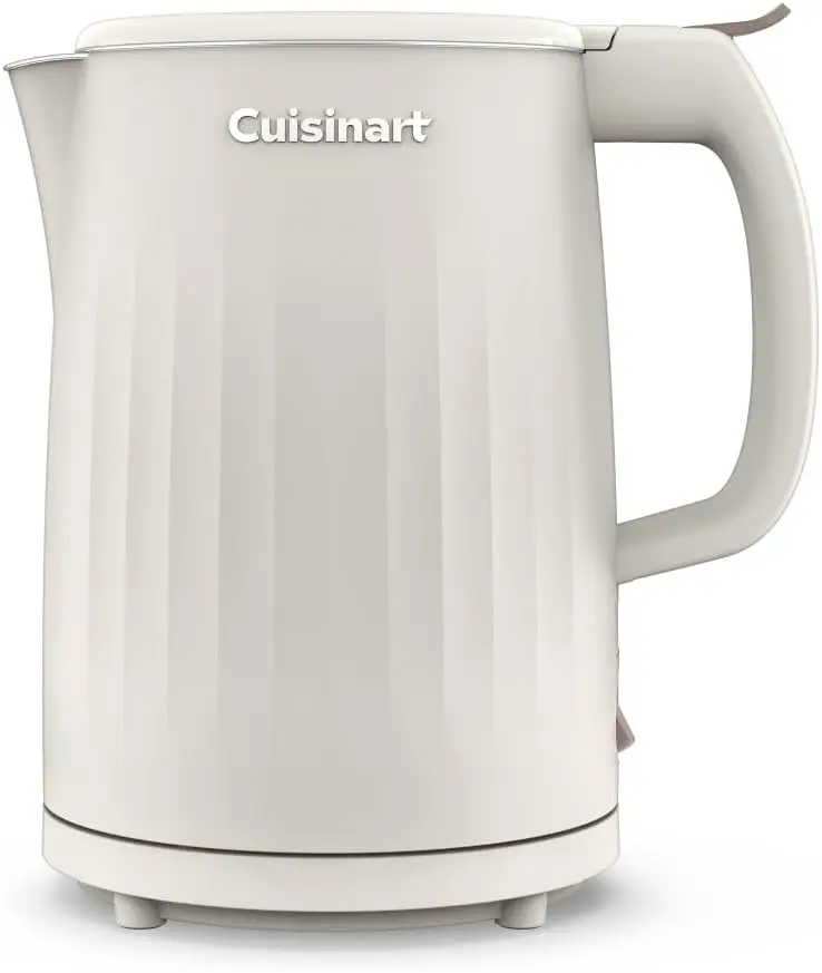 

1-Liter Double Wall Electric Hot Water Kettle, Stainless Steel Interior, One-Touch Operation for Tea and More