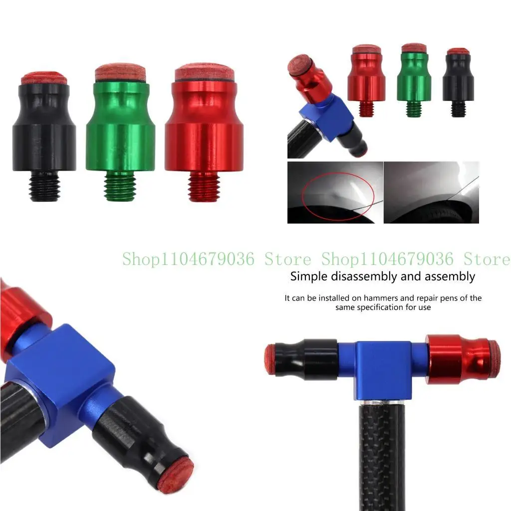 

652F 3Pcs Tool Striking Head with Leather Tip Dent Repair Tool Replacement Head