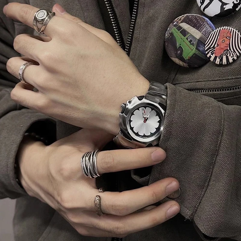 PINTIME Luxury Sport Wristwatch For Men Waterproof Luminous Chronograph Vintage Ins Style Y2K Blade Cool Trendy men\'s Watches