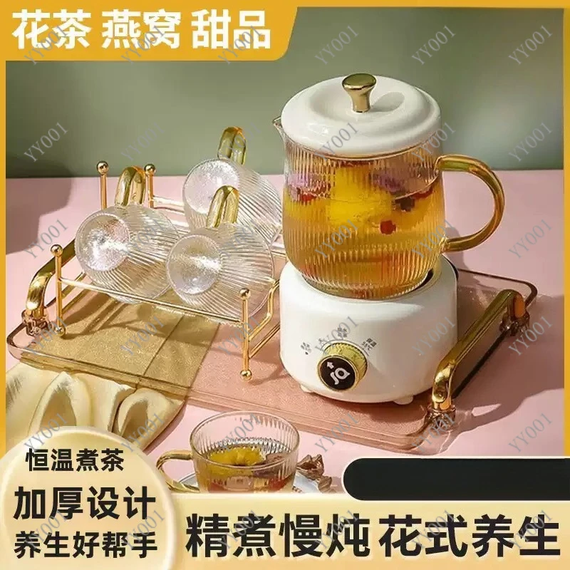 

600ml Multifunctional Health Pot Portable 2 Gear Temperature Adjust Flower Teapot Office Electric Stew Cup Keep Warm Kettle 220V