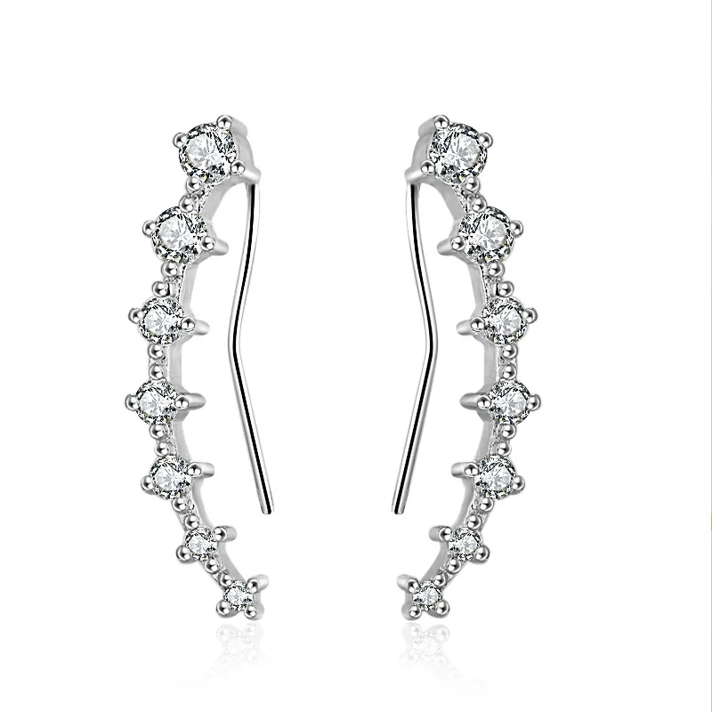 Boucles d\'oreilles de luxe en argent regardé 925 pour femmes, jolies boucles d\'oreilles en zircone cubique, mode féminine, haute qualité, bijoux de