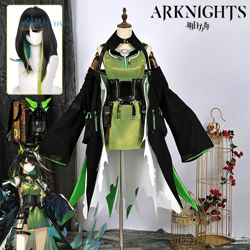 

Arknights Mon3tr Косплей Костюм Парик Пальто Платье Головные Уборы Фартук Перчатки Реквизит Полный Комплект Для Женщин Девочек Мужчин Остров Родос Хэллоуин